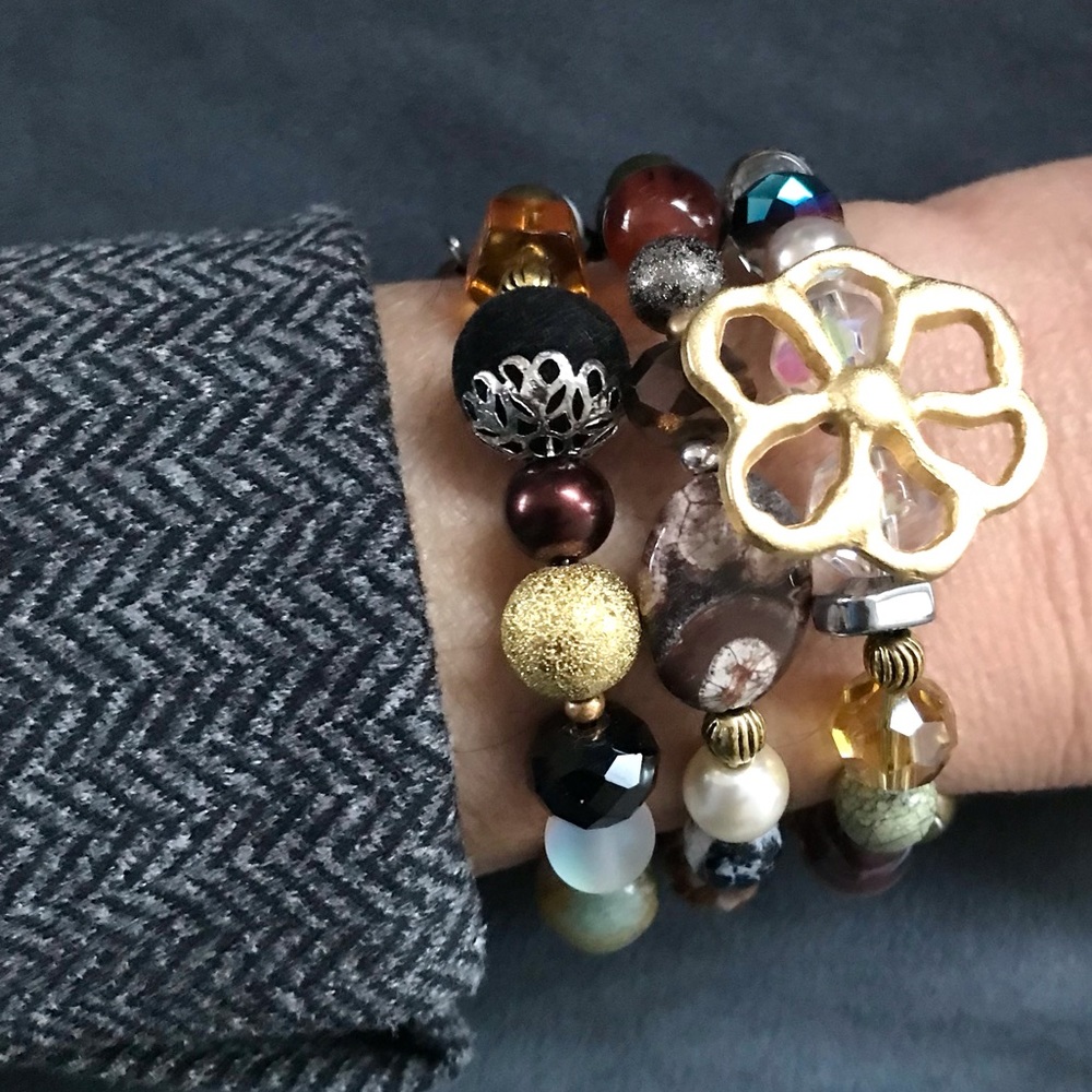 Handmade Bracelet with Vintage and Modern Elements (NB81-1H) New Without Tags - Picture 3 of 9